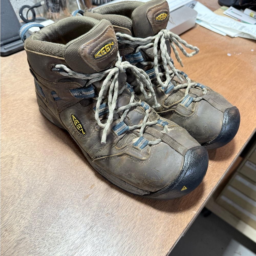 KEEN Brown Detroit Steel Toe Boots